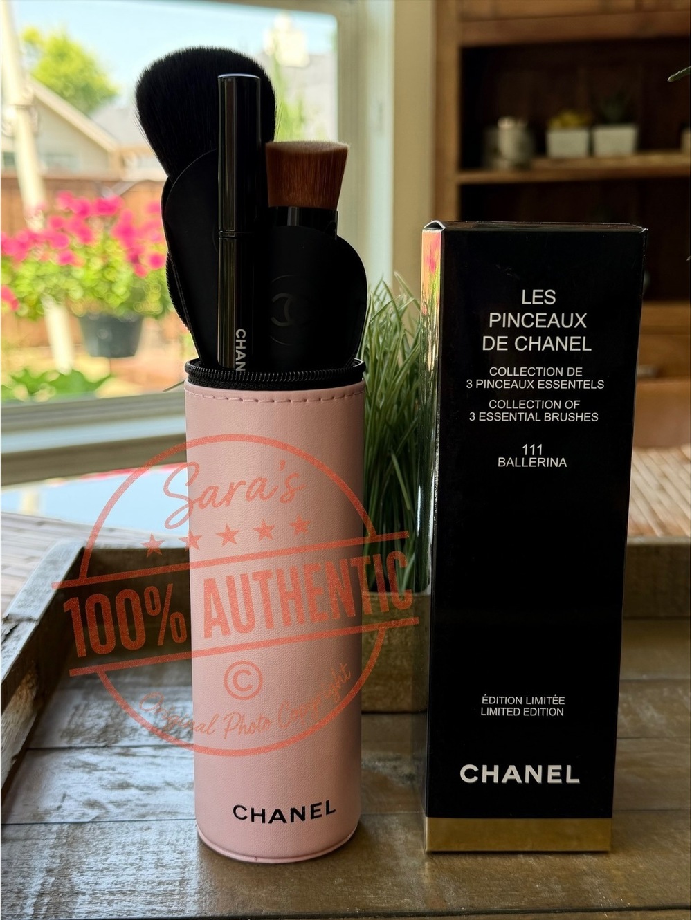 Chanel Les Pinceaux Collection 3 Essential BRUSHES Leather Case 111 Ballerina LE
